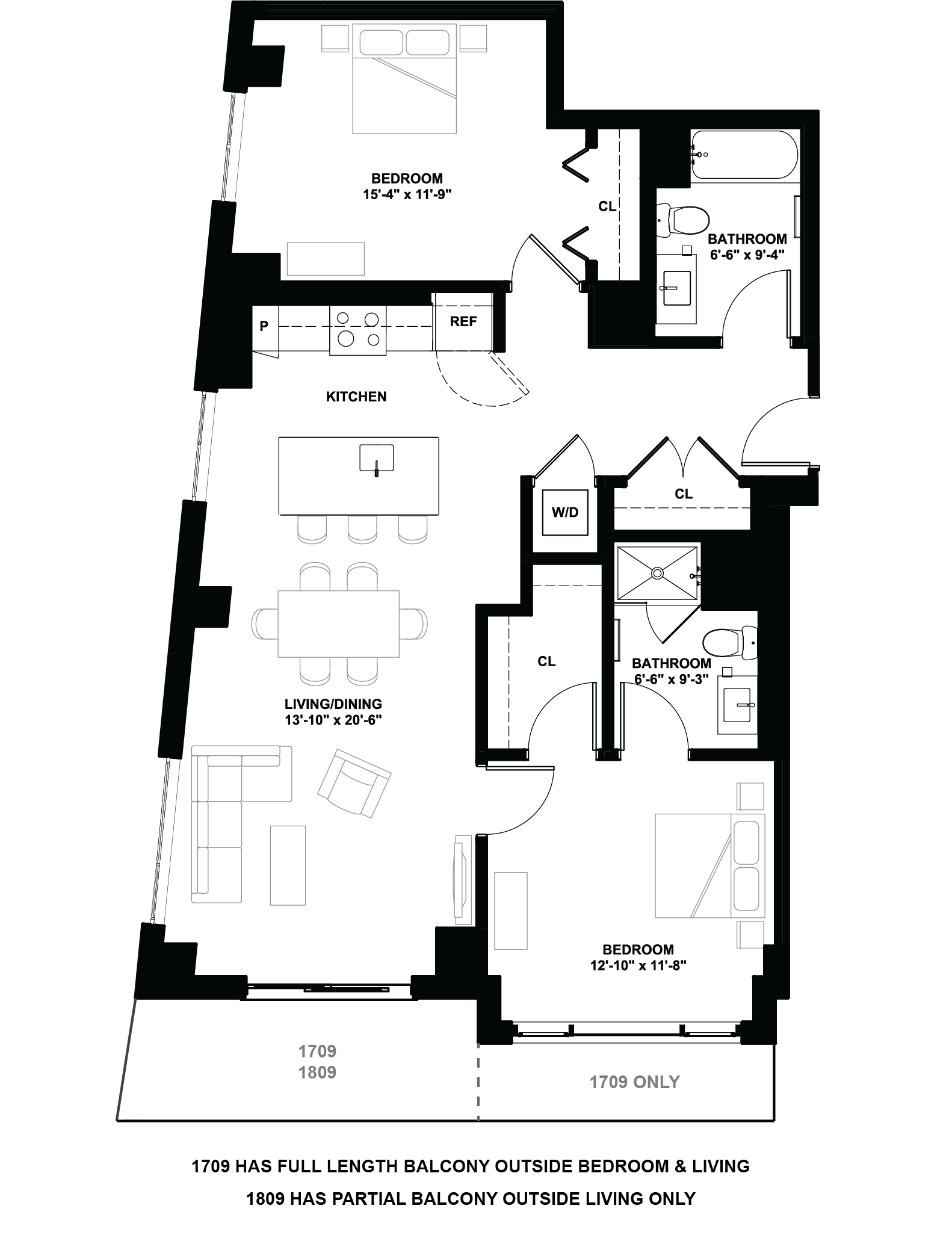 Floor plan layout diagram for D6-PH